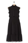 Area Stars Flutter Sleeve Smocked Drop Waist Midi Dress