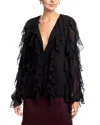 Area Stars Flyn Ruffle Blouse In Black