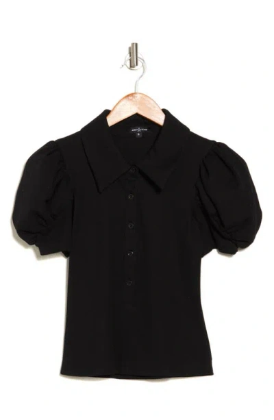 Area Stars Ford Puff Sleeve Polo In Black