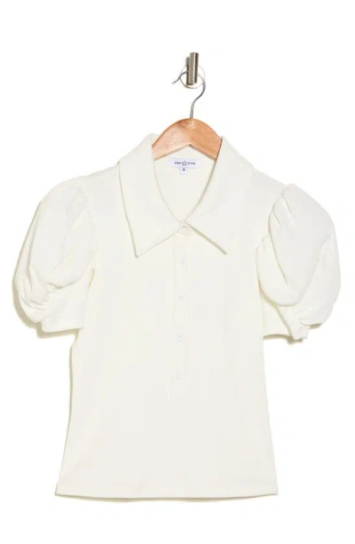 Area Stars Ford Puff Sleeve Polo In Neutral