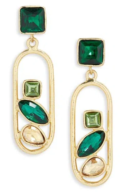 Area Stars Gemscape Drop Earrings In Green