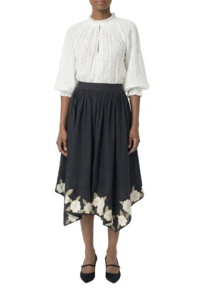 Area Stars Gia Floral Skirt In Black