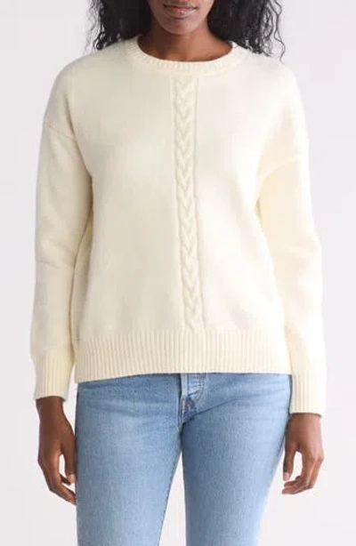 Area Stars Gilly Cable Knit Sweater In Off White