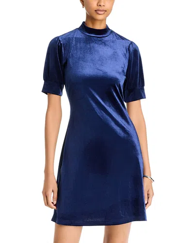 Area Stars Hailey Velvet Mini Dress In Blue
