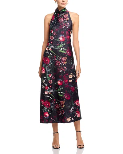 Area Stars Halter Midi Jersey Dress In Multi