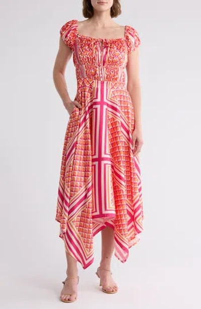 Area Stars Handkerchief Midi Dress