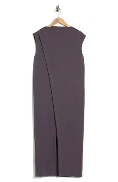 Area Stars Harlan Faux Wrap Midi Dress In Gray