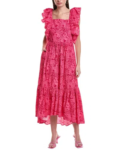 Area Stars Hibiscus Dress In Red