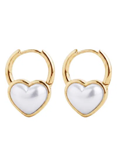 Area Stars Hira Heart Huggies In Gold