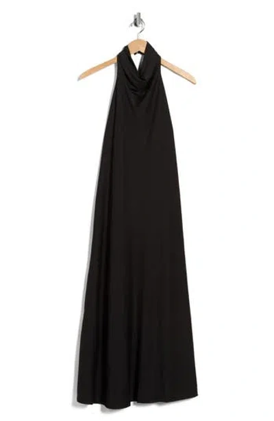 Area Stars Jersey Halter Dress In Black