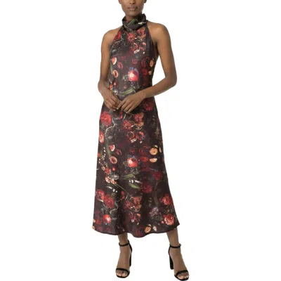 Area Stars Jersey Halter Dress In Multi