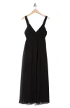 Area Stars Jia Empire Waist Chiffon Maxi Dress In Black