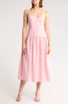 Area Stars Karin Drop Waist Dress In Pink