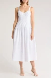 Area Stars Karin Drop Waist Dress In White
