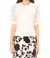 Area Stars Lace Knit Top In White In White