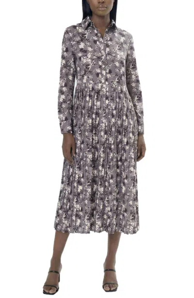 Area Stars Lavina Dress In Striped Floral In Gray