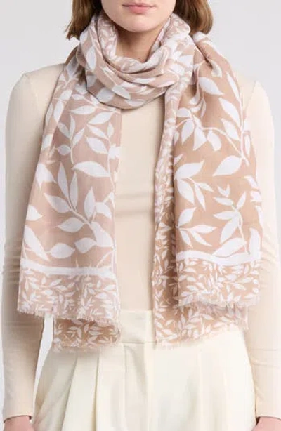 Area Stars Leaf Scarf In Taupe