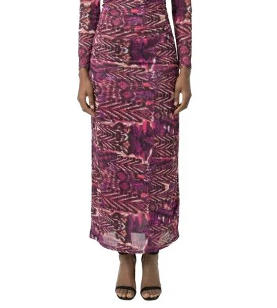 Area Stars Lee Midi Jersey Skirt In Purple