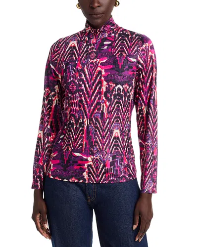 Area Stars Lee Mock Neck Jersey Top In Multi