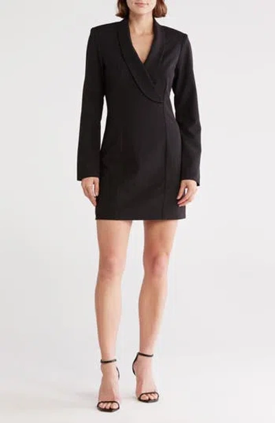 Area Stars Linda Long Sleeve Blazer Dress In Black