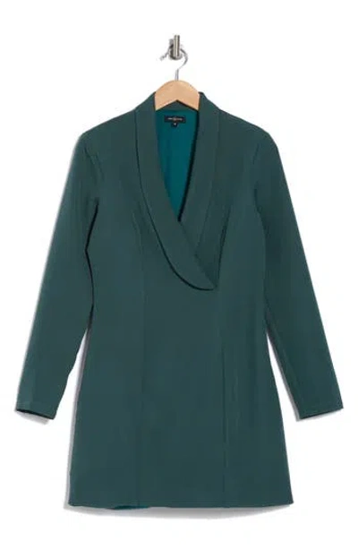 Area Stars Linda Long Sleeve Blazer Dress In Green