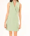 Area Stars Linda Sleeveless Blazer Dress In Green Tweed In Green