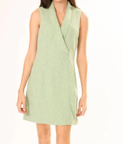 Area Stars Linda Sleeveless Blazer Dress In Green Tweed