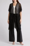 Area Stars Lurex Topper In Black