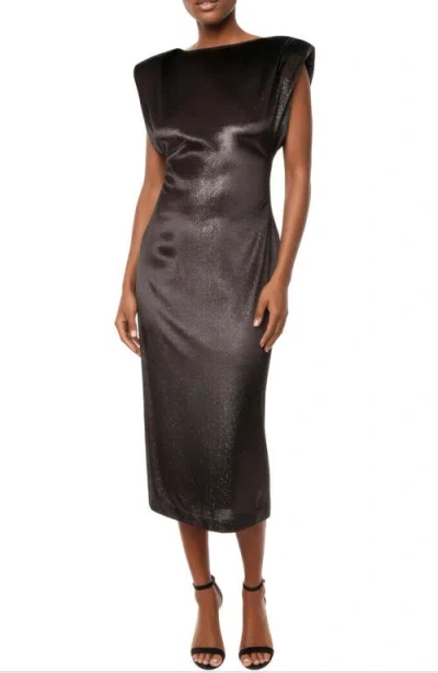 Area Stars Lurex Velvet Dress In Black