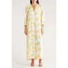 Area Stars Lyn Raw Hem Kaftan Maxi Dress In Multi