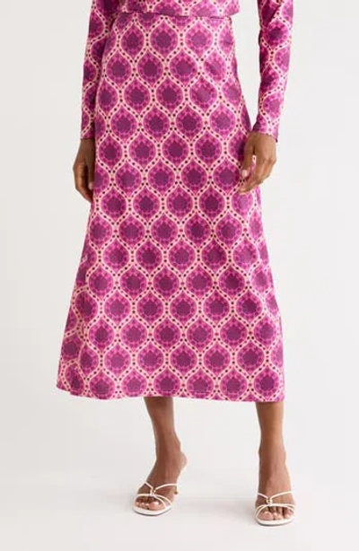 Area Stars Mara Fleur Maxi Skirt In Burgundy