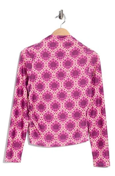 Area Stars Mara Fleur Mock Neck Top In Pink