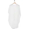 Area Stars Metallic Drawstring Waist Poncho In White