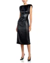 Area Stars Metallic Velvet Dress In Black