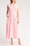 Area Stars Millie Sleeveless Midi Dress In Pink
