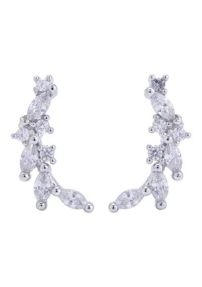 Area Stars Mitra White Gold Earrings In Silver