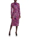 Area Stars Mock Neck Midi Dress In Multi