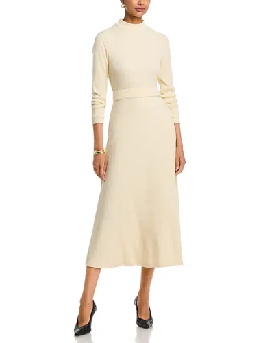 Area Stars Molly Ribbed Midi Dress In Neutral