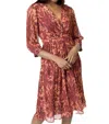 Area Stars Naomi Midi Dress In Red In Multi