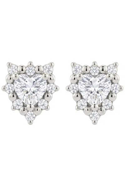 Area Stars Padma White Gold Studs In Metallic