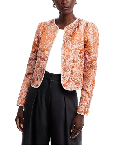 Area Stars Paisley Jacquard Jacket In Orange