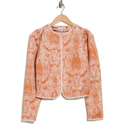 Area Stars Paisley Jacquard Jacket In Orange