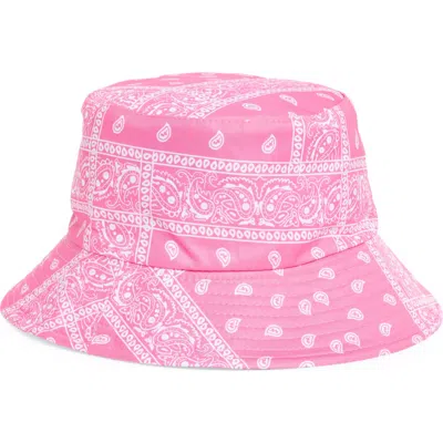 Area Stars Paisley Reversible Bucket Hat In Pink