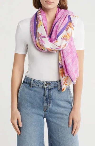 Area Stars Palm Leaf Scarf In Pink
