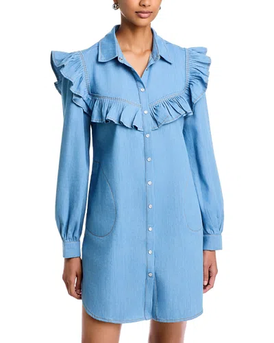Area Stars Parker Ruffled Dress In Blue