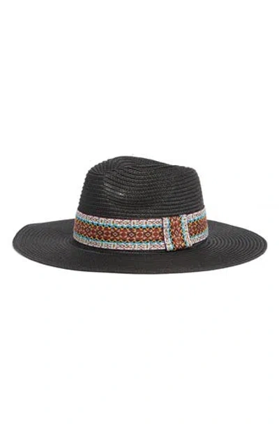 Area Stars Peral Band Panama Hat In Black