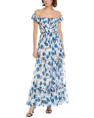 AREA STARS PLEATED MAXI DRESS