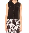 Area Stars Pru Sleeveless Knit Top In Black In Black