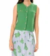Area Stars Pru Sleeveless Knit Top In Green In Green