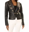 Area Stars Quilted Faux Leather Jacket In Black In Black